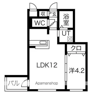 ヴォヤージュ円山【1階】の間取り