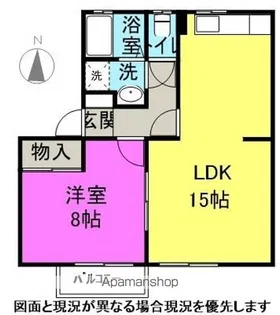 グルンネルハイムD棟【102号室】の間取り