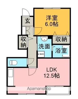 クレールコート【106号室】の間取り