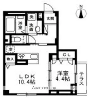 ディーズプラス篠崎【1階】の間取り