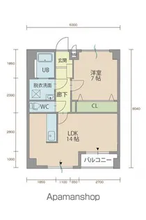 ウィステリア櫻小路【106号室】の間取り