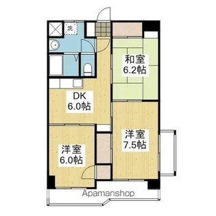 レジデンス小栗【5階】の間取り