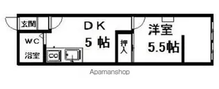 コーポレンガ【202号室】の間取り