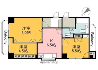 たかのばしハイツ【9階】の間取り