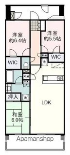 サンクレイドル竜南ウィンフォート【205号室】の間取り