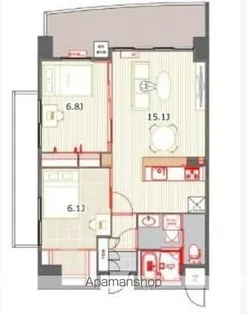 アントゥール薬院【3階】の間取り
