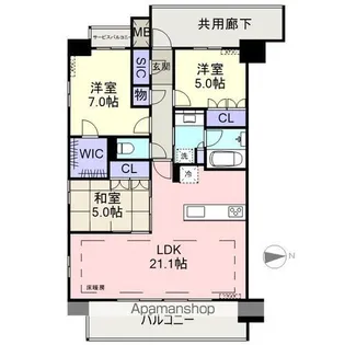 レーベン福島ONE TOWER【20階】の間取り