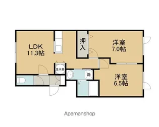 双葉の杜B【1階】の間取り