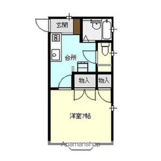 岩手県滝沢市大崎【アパート】の間取り