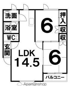 ハイツKING【102号室】の間取り