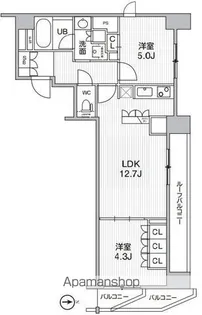 東京都杉並区梅里2丁目【マンション】の間取り