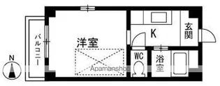ビバリーハウス西新B棟【2階】の間取り