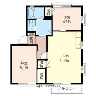 グランドール【B202号室】の間取り