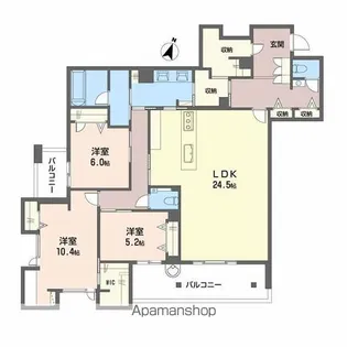 ミュリエル箕面【4階】の間取り