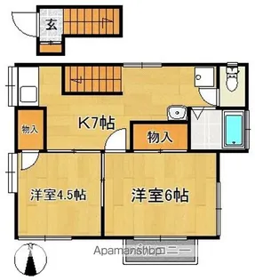 ハウスセリタD棟【2階】の間取り