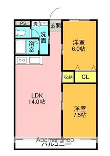 橘ストークス【203号室】の間取り