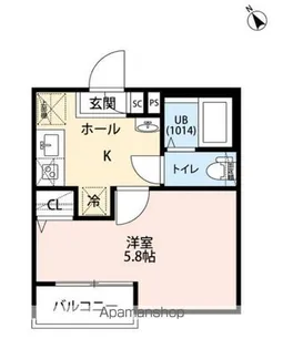エクセラン北松戸【2階】の間取り