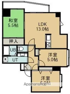 ロクゴーリーブル五稜郭【601号室】の間取り