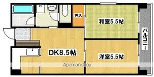 長居パークロードビル【8階】の間取り
