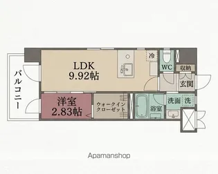 プレジデンスざ・さくら通り【5階】の間取り