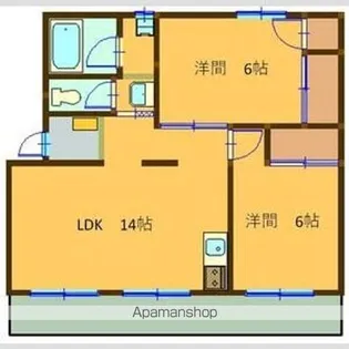 長栄住宅6棟【3階】の間取り