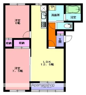 K−フラット1【2階】の間取り