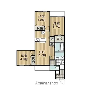 メゾンクレール日暮NORTH【2階】の間取り
