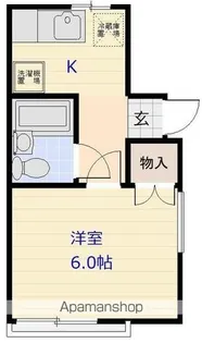 尊井ハウス【1階】の間取り
