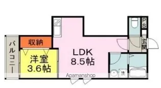 花畑プレミア【102号室】の間取り