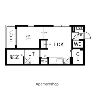 サンフラット【101号室】の間取り