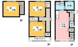 MODERN PALAZZO 六本松 B【2階】の間取り