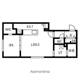 ALPHA南五条【1階】の間取り