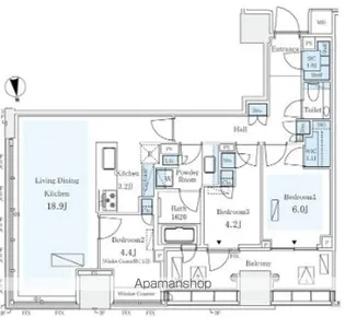 パークコート ザ・三番町ハウス【3階】の間取り