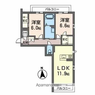 メゾンアイリス【2階】の間取り