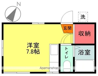 コーポ静【206号室】の間取り