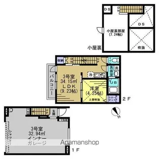 グランデュールD【1階】の間取り
