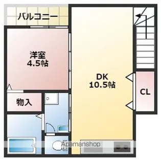 TJ松島B棟【203号室】の間取り