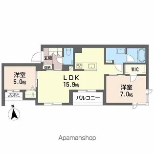 輝 阪南町【2階】の間取り
