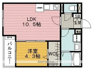 イルフィオーレパオⅥ【3階】の間取り