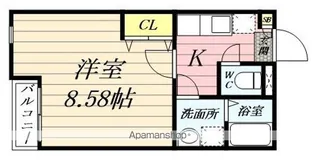クレフラスト福祉大前ⅡA【2階】の間取り