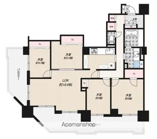 アマックス横浜【4階】の間取り