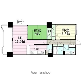 ライオンズタワー榴岡【1604号室】の間取り