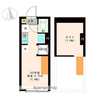ハーモニーテラス東新町Ⅱ【1階】の間取り