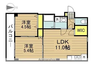 永井マンションB【2階】の間取り