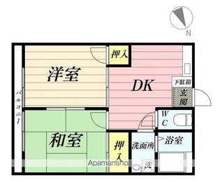 金井ハイツ【2階】の間取り