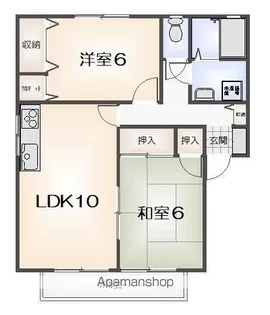 セジュール大原Ⅱ【B201号室】の間取り