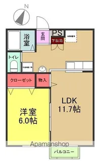 LUCE【B-Ⅱ号室】の間取り