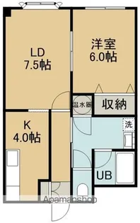 カーサフィオーレ【106号室】の間取り
