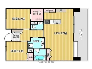 ライオンズプラザ皆実町【14階】の間取り