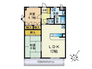 クレスト尾崎2号館【2階】の間取り